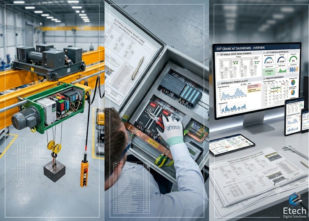 EOT crane electrical controls in an industrial facility